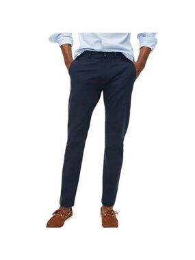 NWT J.Crew Factory Tech Pant Slim-Fit Chino 30x32 Navy Lightweight Stretch Flex